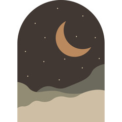 Boho Mountain Landscape