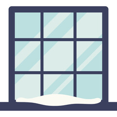 Flat Winter Window 