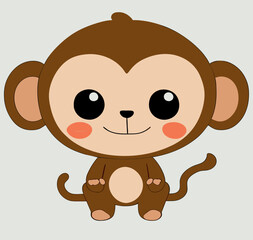 Obraz premium Monkey cartoon vector 