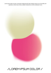 Futuristic Background Set with Gradient Mesh Holographic Shapes. Vector Template Design for your Business. Minimal Print Set in Pink Blue Colors for Your Identity Style.