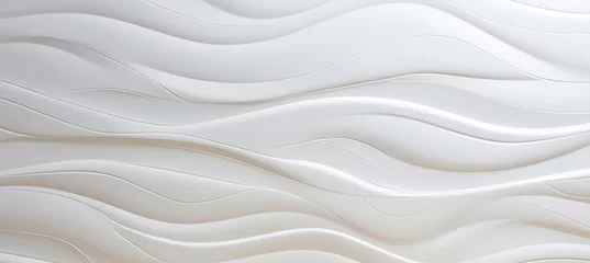 Zelfklevend Fotobehang Background light soft decorative wallpaper design wave textured white pattern art abstraction © SHOTPRIME STUDIO