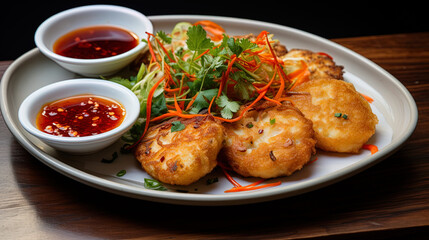 Thai fish cakes Tod Mun Pla,generative ai