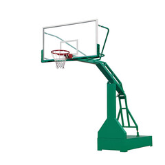 basketball hoop isolated on white with clipping path