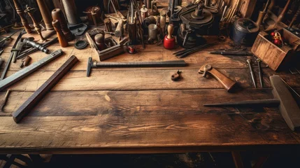 Photo sur Plexiglas Ancien avion Various antique woodworking tools