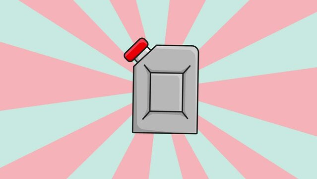 animated video of jerry cans with rotating background