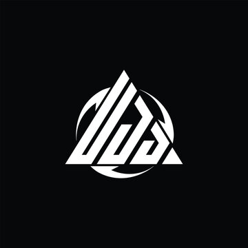 Creative Modern Monogram Letter UJJ Logo Design. Black and White Logo. Usable for Business Logos. Flat Vector Logo Design Template