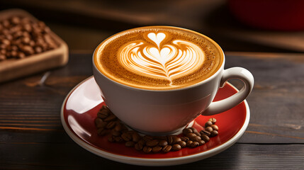Heart-Shaped Foam Coffee