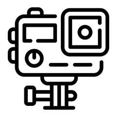 action camera Line Icon