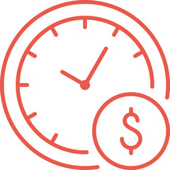 illustration of a icon time money