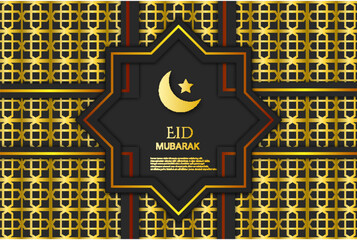 Luxury Ramadan Kareem Background Gold and Black Color
