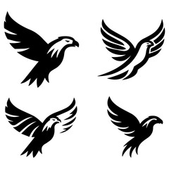 eagle logo concept vector silhouette