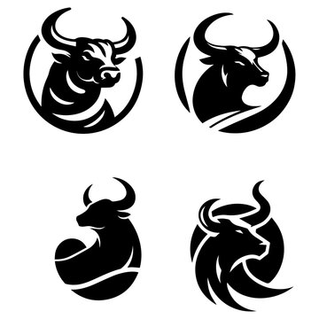 bull logo concept vector silhouette