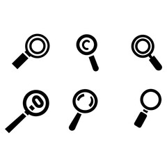 Search icon vector silhouette