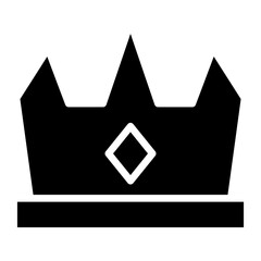 Solid king crown icon