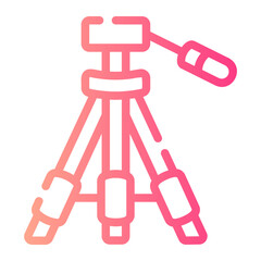 tripod Line Gradient Icon