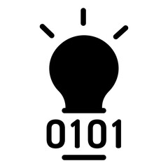 Solid Code Idea bulb icon
