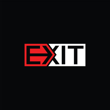 Exit Icon Vector Sign And Symbol Isolated On White Background Exit Logo  Concept Stock Illustration - Download Image Now - iStock