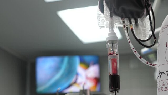 Blood transfusion during a heart transplant surgery,