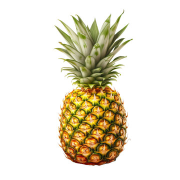 ananas on a transparent and white background