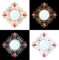 decorative mirror vector