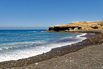 Fototapeta na wymiar Beach Playa de los Muertos in Ajuy, Fuerteventura, Canary Islands, Spain