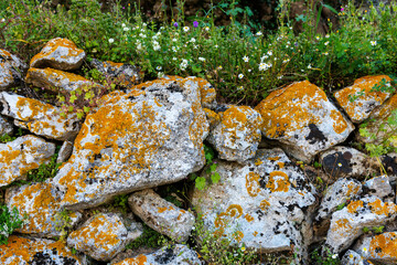 Steinmauer auf Korfu