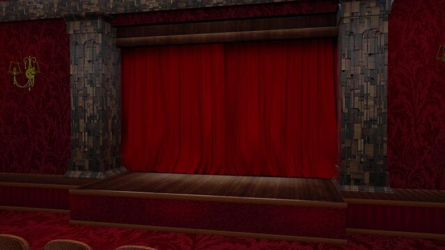 Theatre Curtain Open with transparent (alpha) background