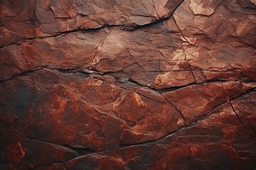Dark red orange brown rock texture with cracks background - obrazy, fototapety, plakaty