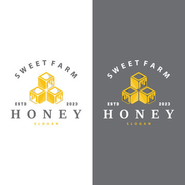 Honey Bee Logo Design Insect Vector Illustration Template