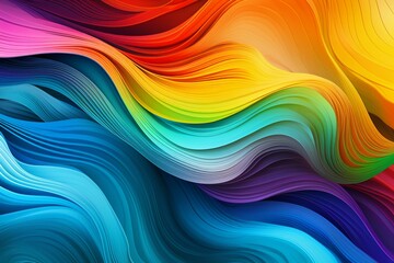 Abstract design with colorful wave patterns. Generative AI