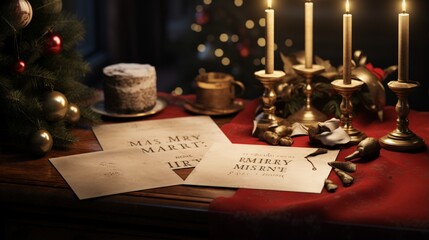 marry christmas written on the card