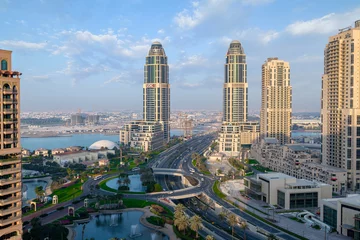 Foto op Plexiglas Aerial view of Peral Qatar Porto Arabia © hasan