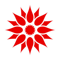 ikona symbolu kwiatu, ilustracja wektorowa