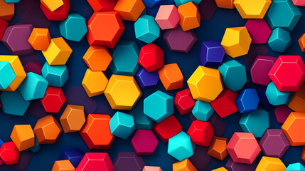 2d illustration colourful diamond elements seamless pattern