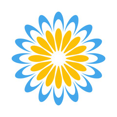 ikona symbolu kwiatu, ilustracja wektorowa - obrazy, fototapety, plakaty