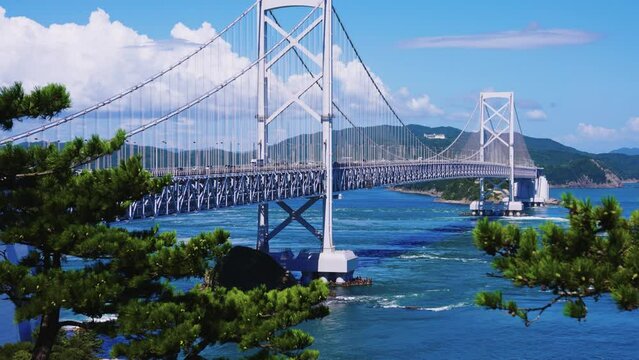 The Great Naruto Bridge Between Japan Mainland and Awaji Island