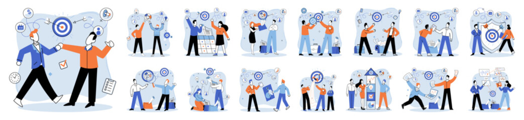 Successful project launch. Vector illustration. A successful business, emblem of calculated risks and rewards Project launch startup, promising beginning in dynamic world of entrepreneurship