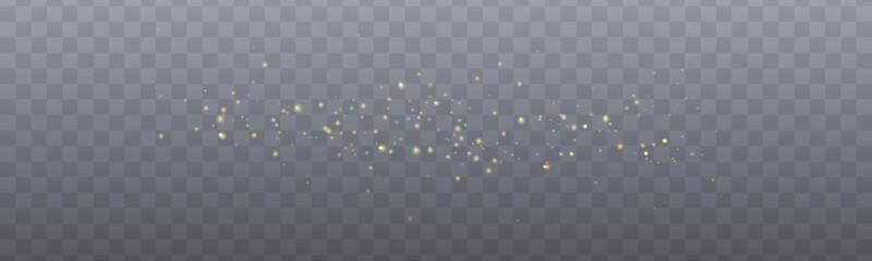 The dust sparks and golden stars shine with special light. Soft golden sunbeams with glare. Light gold dust set. golden dust light. Podium light. Vector.
