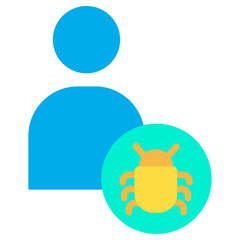 Flat User Bug icon