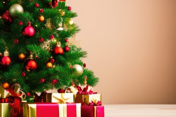 Fototapeta na wymiar Festive Christmas Tree Background