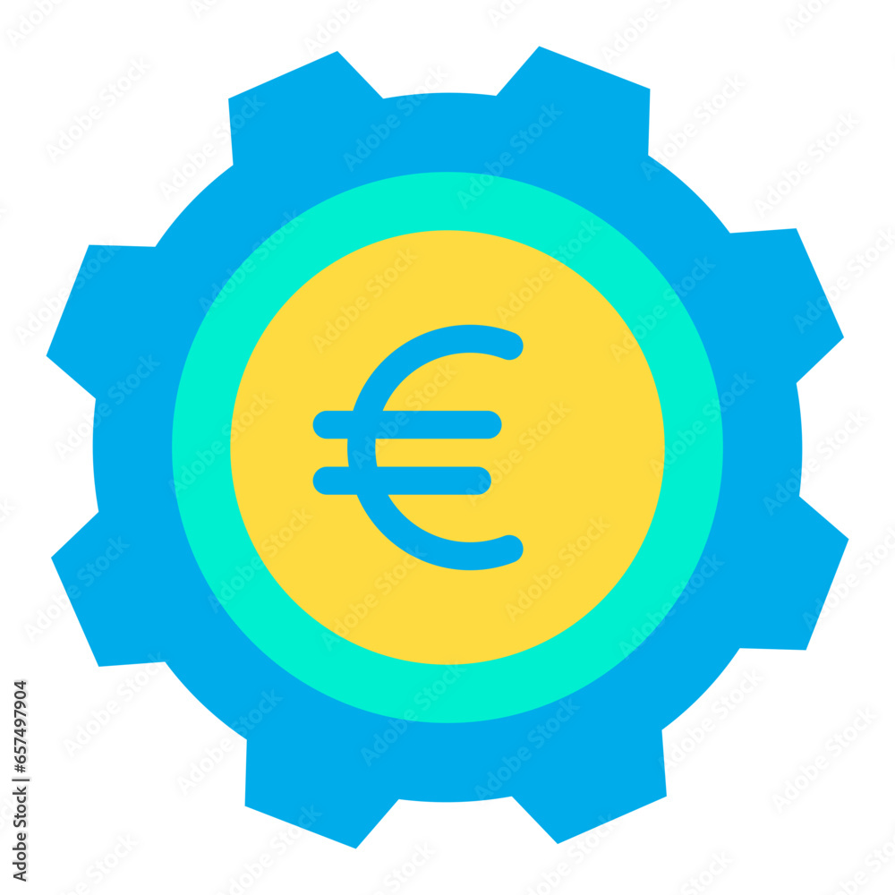 Poster Flat Euro Settings icon