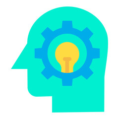 Flat Think Idea icon