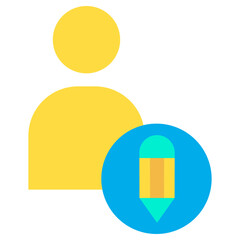 Flat Edit Profile icon