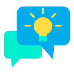 Flat Idea Chatting icon