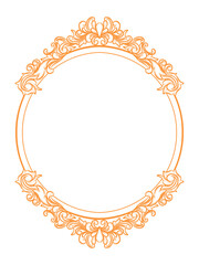 Ornament Border Frame Simple Gold