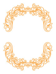 Ornament Border Frame Simple Gold