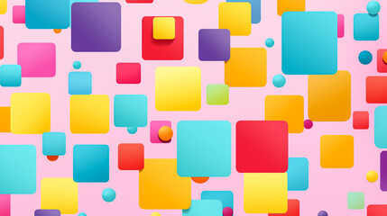 2d illustration colourful ring elements seamless pattern