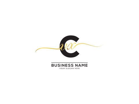 Cvx, Cvx Monogram Luxury Logo Letter Vector Stock