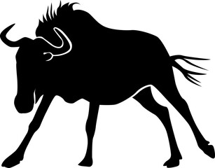 wildebeest silhouette