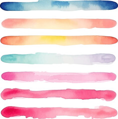 Obraz premium Multi-colored watercolors on a white background